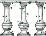 Column with Ivy Wall Stencil
