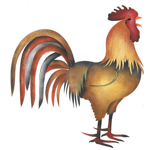 Small Rooster Wall Stencil