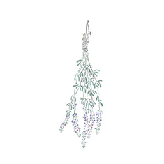 Hanging Lavender Herbs Wall Stencil by DeeSigns