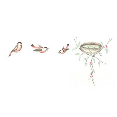 Chickadees & Nest Stencil