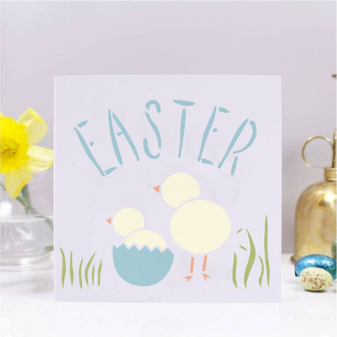 Easter Chicks Wall Stencil
