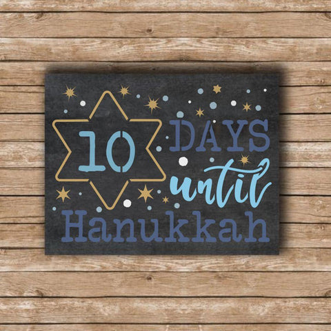 Hanukkah Countdown 2 Piece Stencil Set