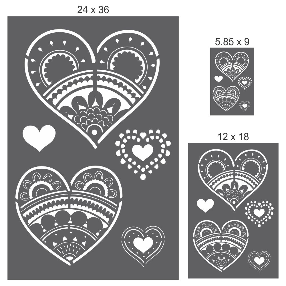 Pine Hearts Background Pattern Stencil /Inking cover Planner/Bullet Jo –  The Order of the Planner Stencils
