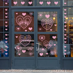 Valentine's Paper Heart Window Stencil
