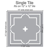 Moroccan Traditional Tin Tile Single Tile fits on 12 x 12 inch tile