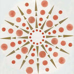Geometric Art Deco Medallion Wall & Floor Stencil Red