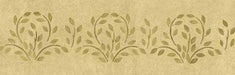 Laurel leaves wall stencil in gold