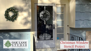 DIY Window Decorations | Christmas Wreath and Presents Window Stencil Project