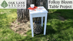 How to Upcycle a Small Table | Oak Lane Studio Folksy Bloom Table Project | Oak Lane Studio