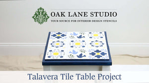 How to Tile and Stencil an Upcycled Table