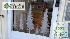 Pine Forest Window Stickees from Oak Lane Studio