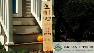 How to Stencil a Halloween Witchy Welcome Board