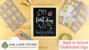 How to Stencil a Back To School Chalkboard Sign