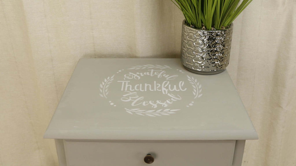 How to Stencil an Upcycled Table Tutorial