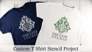 How to Stencil a T Shirt | Custom T Shirt Stencil Project | Oak Lane Studio