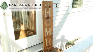How to Stencil and Age a Wooden Porch Sign