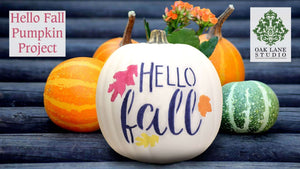 How to Stencil a Pumpkin | Hello Fall Pumpkin Project | Oak Lane Studio