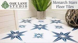 Monarch Stars Floor Tile Stencil