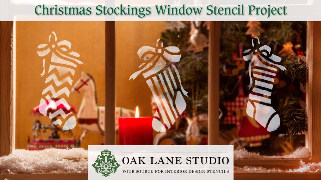 How to Decorate Windows for Christmas | Christmas Stockings Window Stencil Project