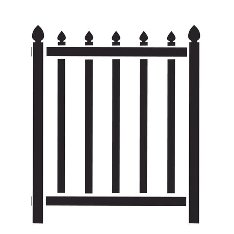 Large Wrought Iron Fence Wall Stencil