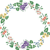 Fruit and Flower Circle Wall Stencil