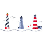 Three Lighthouses Wall Stencil Border