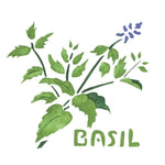 Basil Herb Wall Stencil