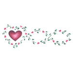 Hearts and Leaves Wall Stencil Border