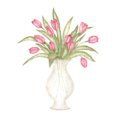 Vase of Tulips Wall Stencil