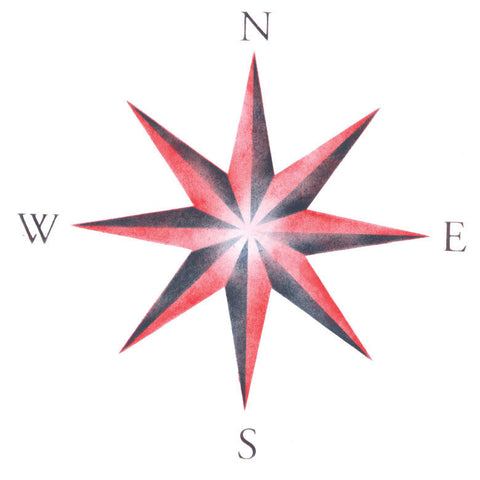 Compass Star Wall Stencil