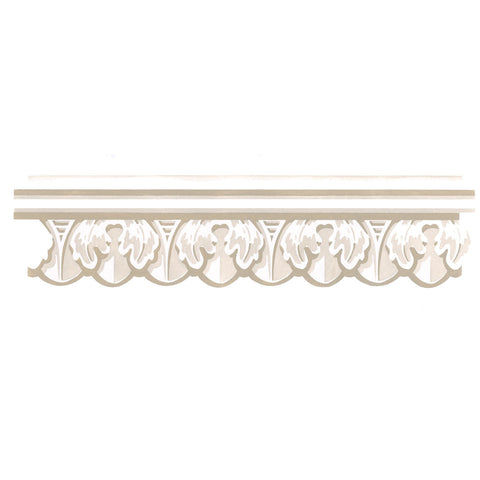 Egg and Leaf Molding Wall Stencil