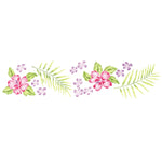 Hibiscus and Palm Wall Stencil Border