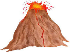 Erupting Volcano #1 Wall Stencil