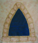 Arched Stone Window Wall Stencil 