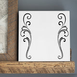 Scrolls and Flourishes Stencil by Designer Stencils on a canvas for home decor