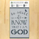 Be Still and Know that I am God Graft Stencil 