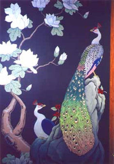 Peacock Wall Stencil by Jeff Raum