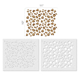 Leopard Skin Wall and Craft Stencil - Dimensions