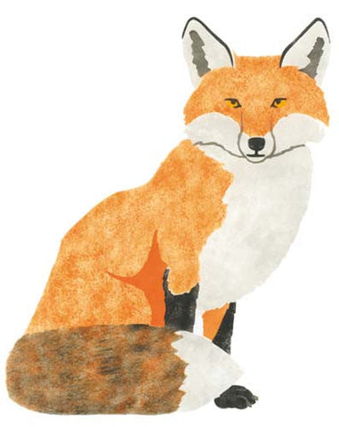 20" Sitting Fox Wall Stencil