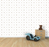 Multi-Sized Star Wallpaper Wall Stencil - Room Setting