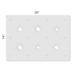 Multi-Sized Star Wallpaper Wall Stencil - Dimensions