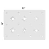 Multi-Sized Star Wallpaper Wall Stencil - Dimensions