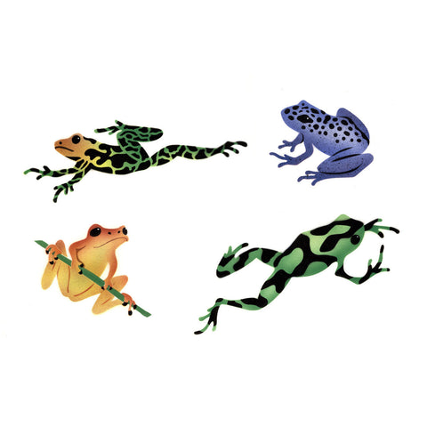 Rainforest Frogs Wall Stencil by The Mad Stencilist