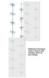 Floral Stripe Wall Stencil - Overlay