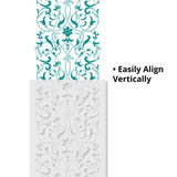 Large Scroll Panel Wall Stencil - Repeat