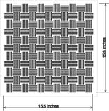 Basketweave Wall Pattern Wall Stencil - Dimensions