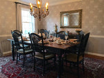 Chinese Lattice Allover Wall Stencil - Dining Room