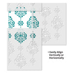 Large Rosie Damask Allover Wall Stencil - Repeat