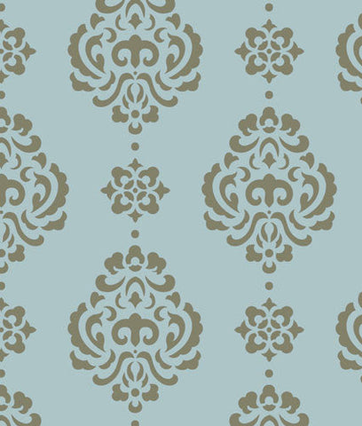 Large Rosie Damask Allover Wall Stencil