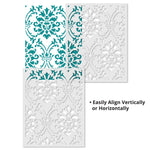 Large Royal Damask Allover Wall Stencil - Repeat